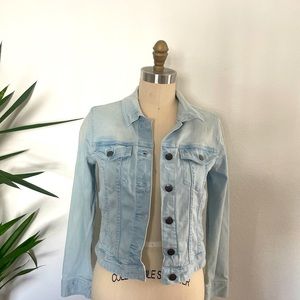 J Crew Stretch Light Blue Denim Jacket Size Small